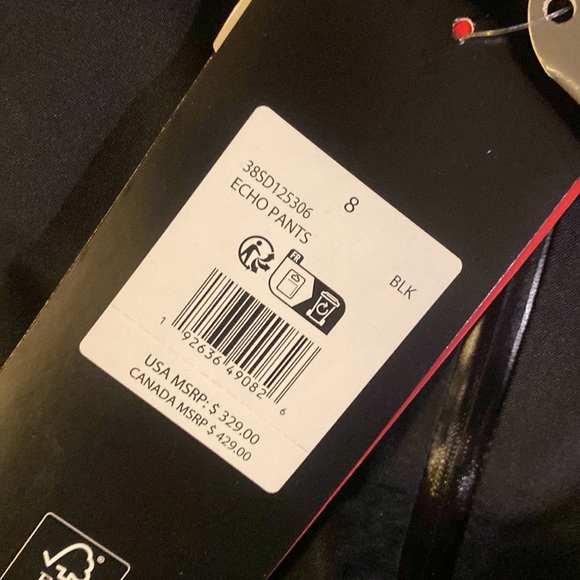 SPYDER ECHO PANTS SNOWPANTS NEW WITH TAGS BLACK INSULATED SKI SNOWBOARD NWT - Picture 4 of 8